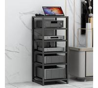 Bastidores para medios Av, bastidores de audio/vídeo estéreo de 3/4/5/6 niveles, gabinetes para reproductores de CD, soportes para consolas de videojuegos, adecuados para el hogar/ofic Black 6 layers