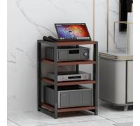 Bastidores para medios Av, bastidores de audio/vídeo estéreo de 3/4/5/6 niveles, gabinetes para reproductores de CD, soportes para consolas de videojuegos, adecuados para el hogar/ofici Teak 4 layers