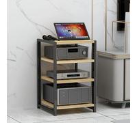 Bastidores para medios Av, bastidores de audio/vídeo estéreo de 3/4/5/6 niveles, gabinetes para reproductores de CD, soportes para consolas de videojuegos, adecuados para el hogar/ofi Walnut 4 layers