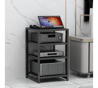 Bastidores para medios Av, bastidores de audio/vídeo estéreo de 3/4/5/6 niveles, gabinetes para reproductores de CD, soportes para consolas de videojuegos, adecuados para el hogar/ofic Black 4 layers
