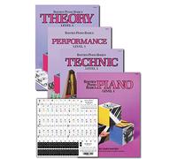 Bastien Bastien - Juego completo de aprendizaje de nivel 1 para piano - Lección, teoría, interpretación, técnica y arte y teclas de piano de música Julieta 88/61/54/49, juego completo de calcomanías