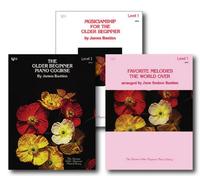 Bastien - Juego de biblioteca de piano de nivel 1 para principiantes mayores, incluye el curso de piano para principiantes mayores, la músico para los mayores principiantes y las melodías favoritas del mundo sobre libros