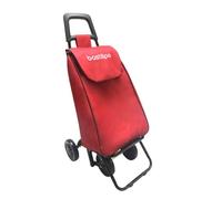 Bastilipo - Alex Rojo bermellon - Carro de la Compra 4 Ruedas Plegable con Capacidad de 37 litros y Bolsa isotermica