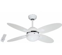 Bastilipo Bermeo Ventilador Techo con Mando A Distancia E27, 60 W, Blanco, 105 x 41 cm, 5698