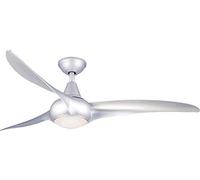 Bastilipo - Capri Titanio LED - Ventilador de techo LED con mando a distancia, apto para intemperie