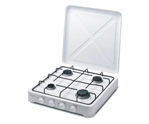 Bastilipo, CG-400, Cocina de Gas Butano o Propano, 4 Fuegos, rejilla esmaltada, quemadores desmontables, tapa protectora.
