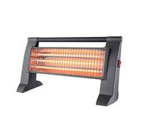 BASTILIPO, EQG-1200, Estufa de cuarzo, 3 potencias 400/800/1200W, dispositivo antivuelco, color gris.