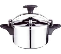 Bastilipo - Express Clásica 6, Olla a Presión de Acero Inoxidable de 6 Litros | Válvula de Control de Presión y de Seguridad | Compatible con Cocinas de Gas, Vitrocerámica o Inducción
