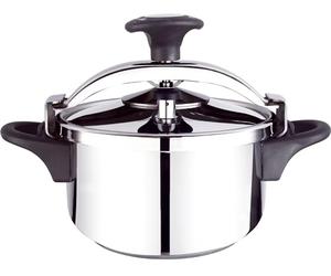 Bastilipo - Express Clásica 6, Olla a Presión de Acero Inoxidable de 6 Litros | Válvula de Control de Presión y de Seguridad | Compatible con Cocinas de Gas, Vitrocerámica o Inducción