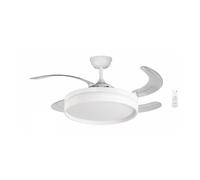 Bastilipo - Ventilador techo retráctil, clasificación A, motor DC 40W, mando a distancia, Luz LED 3 tonos 36W, FALESIA