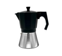 BASTILIPO, MOKKA INDUCCION 9N, cafetera italiana de aluminio de 9 tazas, color negro