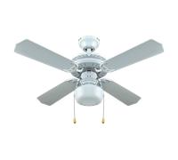 Bastilipo - Ventilador De Techo Con Luz E27, 50 W, Blanco, 105 X 42 Cm, Nerja