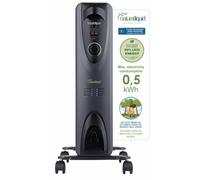 Bastilipo - RC-ECOFLUID-7 - Radiador ecológico compacto con H2O natural liquid, extra bajo consumo, 1000W, 0,5kw/h, 7 elementos, c/termostato, color negro, estancias de 2-12m2.