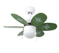 Bastilipo - Real Betis - Ventilador de techo con palas reversibles VERDIBLANCAS. Oficial Real Betis Balompié