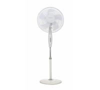 Bastilipo - Ventilador de pie color blanco, 50 W, 3 Velocidades, pie redondo, silencioso, modelo Tenerife