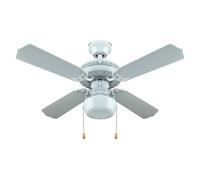 Bastilipo - Ventilador De Techo Con Luz E27, 50 W, Blanco, 105 X 42 Cm, Nerja