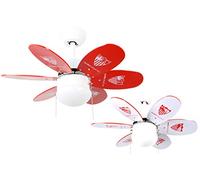 Bastilipo - Ventilador de techo con palas reversibles oficial del Sevilla Fútbol Club, Sevilla FC, 60W, 75cm