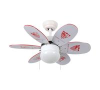 Bastilipo - Ventilador De Techo Con Palas Reversibles Oficial Del Sevilla Fútbol Club, Sevilla Fc, 60w, 75cm