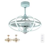 Bastilipo Miami Ventilador de Techo con Luz LED y Mando 40W