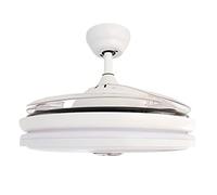 Ventilador de techo CON LUZ - BASTILIPO Bastilipo - Estoril Ventilador de Techo con luz Mando a Distancia-3 Colores LED, 300 W, 6 velocidades, White