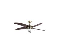 Bastilipo - Ventilador Techo Con Mando A Distancia,132 Cm, 60w, Malibú Cuero 3 Led