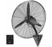 Bastilipo Ventisca Ventilador Industrial de Pared, 160 W, Acero Inoxidable, 3 Velocidades, Negro