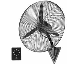 Bastilipo Ventisca Ventilador Industrial de Pared, 160 W, Acero Inoxidable, 3 Velocidades, Negro