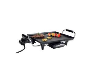 Bastilipo - VFT-1500, Plancha electrica de asar antiahherente- 1500W potencia - asas de acero.