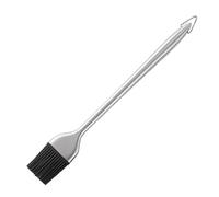 Basting Brush - Stainless Steel Oil Brush | Long Heat Resistant Pastry Břush | With Detachable Head For BBQ Grill, Heavy Duty Meat Baster, Silver Metal Handle, 1-Pack
