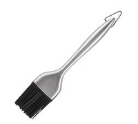Basting Brush - Stainless Steel Oil Brush | Long Heat Resistant Pastry Břush | With Detachable Head For BBQ Grill, Heavy Duty Meat Baster, Silver Metal Handle, 1-Pack