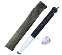 Bastón Blanco Plegable, Bastón guía for Ciegos con Antena telescópica Pathfinder, Cabezal de Rodillo Titanio portátil(128)