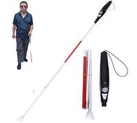 Bastón ciego telescópico con detección de obstáculos y alarma electrónica guía de voz para mayor seguridad y movilidad