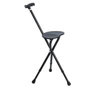 Bastón con asiento, bastón plegable, luz LED, altura ajustable para personas mayores, asiento plegable para viajes al aire libre, bastón estable con asiento de hasta 200 kg, capacidad de carga 1