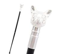 Bastón con Cabeza de Perro Blanco, Bastón de Lujo para Hombre y Mujer, Antideslizante Extraíble Cospaly Vintage Party 92 Cm