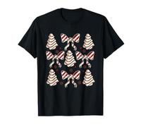 Bastón de Caramelo Arco Galleta Árbol Pasteles Navidad Patrón Vacaciones Camiseta