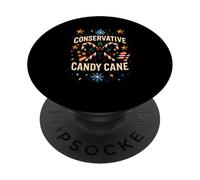 Bastón de Caramelo Conservador político Fresco para Hombre Divertido Navidad PopSockets PopGrip Adhesivo