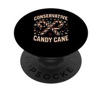 Bastón de Caramelo Conservador político Fresco para Hombre Divertido Navidad PopSockets PopGrip Adhesivo