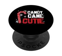 Bastón de Caramelo Cutie Navidad Divertido a Juego PopSockets PopGrip Adhesivo