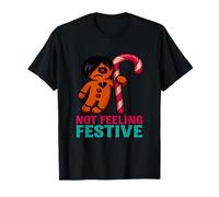 Bastón de Caramelo de Pan de Jengibre EMO Festivo Que no se Siente Camiseta