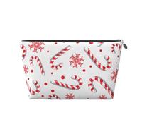 Bastón de Caramelo Rojo navideño, Bolsa de artículos de tocador Bolsa de Maquillaje Bolsa de cosméticos Bolsa de artículos de tocador de Viaje portátil