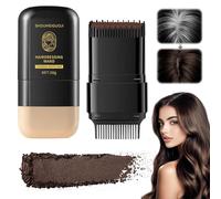 Bastón de Coloreo Instantáneo con Peine Integrado Cabeza Doble Tintura Capilar Impermeable Retoca Raíces Mujer Cubre Canas Marrón Oscuro Color Intenso