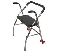 Bastón de cuatro patas con bastón antideslizante para caminar con andador plegable para ancianos de hospital, con estrella de luz