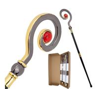 Bastón de Disfraz, Accesorio Vintage con Diseño Tallado Ornato - Gentleman Británico Lujo para Hombres y Mujeres, Cosplay(Question Mark,Double Section)