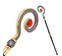 Bastón de Disfraz, Accesorio Vintage con Diseño Tallado Ornato - Gentleman Británico Lujo para Hombres y Mujeres, Cosplay(Question Mark,Single Section)