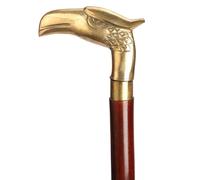 Bastón De Madera con De Vintage Antiguo Cabeza de águila Oro Finalizar Manejar Hecho A Mano Ligero Decorativo Regalo Ideal para Hombres Mujeres Y Mayores Adultos 36 Pulgadas