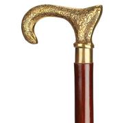 Bastón De Madera con de Vintage Antiguo de latón Forma de T Manejar Hecho A Mano Ligero Decorativo Regalo Ideal para Hombres Mujeres Y Mayores Adultos 36 Pulgadas