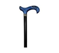 Bastón de Madera de Haya con Empuñadura de Metacrilato Azul