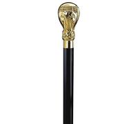 Bastón de madera de haya oriental, color negro, longitud de 80 cm, hasta 94 cm, soporta hasta 100 kg