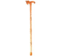 Bastón de madera de melocotón tallado a mano con diseño de cabeza de dragón, bastón de apoyo de movilidad duradero para hombres y mujeres, ideal para regalos de cumpleaños y uso diario