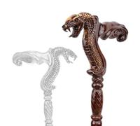 Bastón de Madera Marrón Serpiente, Hecho a Mano Extraíble Antideslizante para Personas Mayores o con Movilidad Reducida Hombres y Mujeres 37 Pulgadas